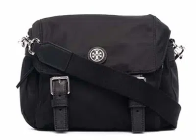 Pre-owned Tory Burch Women's  Nylon Small Messenger In Black