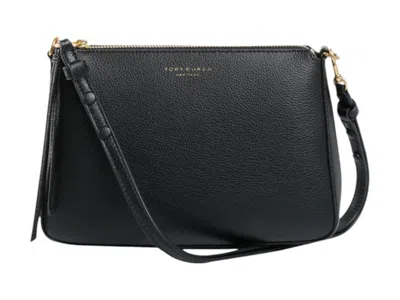 Pre-owned Tory Burch Women's  Perry Small Shoulder Bag In Black