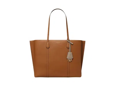 Pre-owned Tory Burch Women's  Perry Triplecompartment Tote In Light Umber