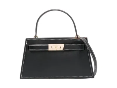 Pre-owned Tory Burch Women's  Petite Lee Radziwill Bag In Black