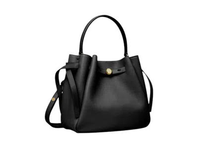 Pre-owned Tory Burch Women's  Romy Bucket Bag In Black