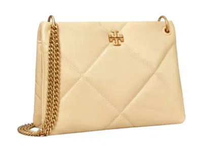 Pre-owned Tory Burch Women's  Small Kira Diamond Quilt Shoulder Bag In Vanilla Soft Serve