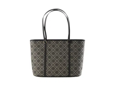 Pre-owned Tory Burch Women's  T Monogram Small Zip Tote In Navy Blue