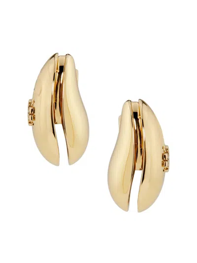 TORY BURCH WOMEN'S WAVE 18K-GOLD-PLATED SMALL DROP EARRINGS