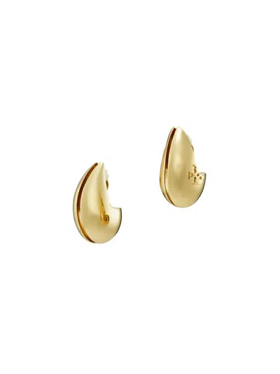 Tory Burch Women's Wave Goldtone Or Silvertone Clip-on Earrings