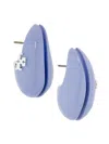 Tory Burch Small Wave Drop Earrings In Blue