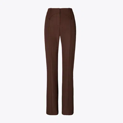 Tory Burch Wool Pant In Brown