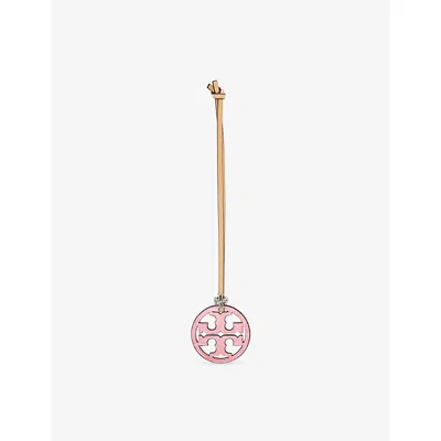 Tory Burch Womens Rose Sunset Miller Logo Metal Bag Charm
