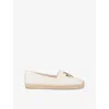 Tory Burch Ines Leather Espadrilles In White