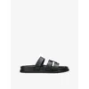 Tory Burch Sport Slide Leather Sandals In Black