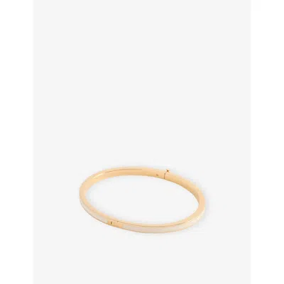 Tory Burch Womens Tory Gold / New Ivory Kira 18ct Yellow Gold-plated Brass And Enamel Bracelet