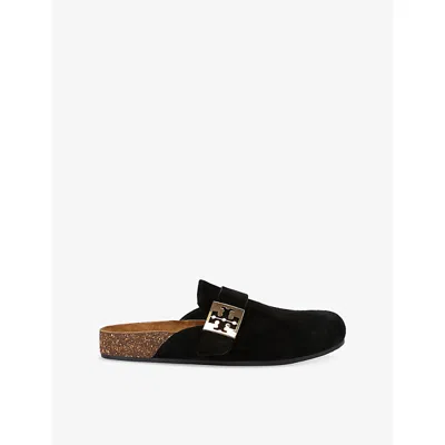 Tory Burch Womens Blk/other Mellow Suede Mules Eur 37 / 4 Uk In Black