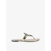 Tory Burch Miller Logo Sandals In Gold