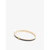 Tory Burch Womens Tory Gold / Black Thin Kira 18ct Yellow Gold-plated Brass And Enamel Bracelet