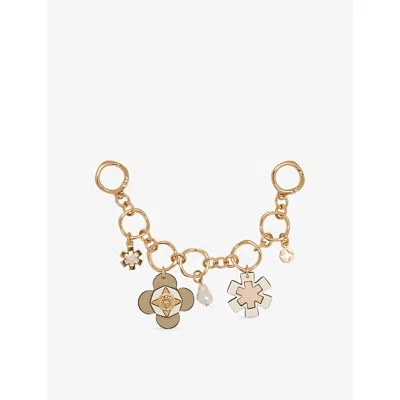 Tory Burch Womens Tory Gold Forget Me Not Metal Bag Chain