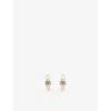 Tory Burch Womens Tory Gold Kira 18ct Yellow-gold Plated Brass Huggie Earrings In Gold