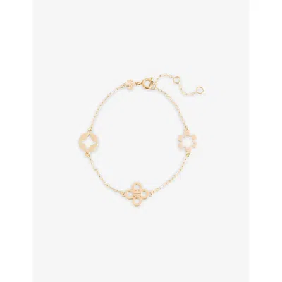 Tory Burch Womens Kira Clover 18ct Yellow Gold-plated Brass Bracelet Tory Gold