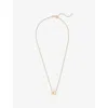 Tory Burch Womens Kira 18ct Yellow Gold-plated Brass And Moonstone Pendant Necklace Tory Gold / New Ivory