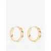 Tory Burch Womens Tory Gold Small Miller Stud 18ct Yellow Gold-plated Stainless-steel Huggie Earrings In Gold