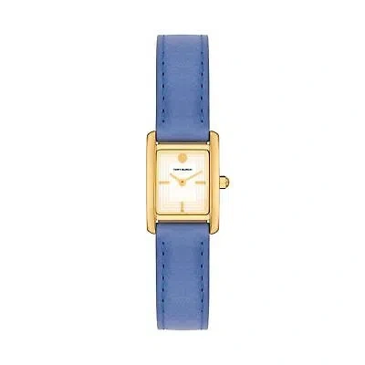 Pre-owned Tory Burch Womens Wristwatch  The Eleanor Tbw1065 Leather Blue Golden