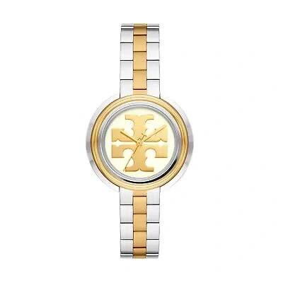 Pre-owned Tory Burch Womens Wristwatch  The Miller Tbw6209 Stainless Steel Golden