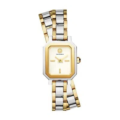 Pre-owned Tory Burch Womens Wristwatch  The Robinson Tbw1507 Stainless Steel Golden