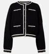 Tory Burch Wool And Cashmere-blend Jacket In Black