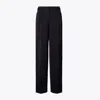 Tory Burch Wool And Cotton Pant In Night Shadow