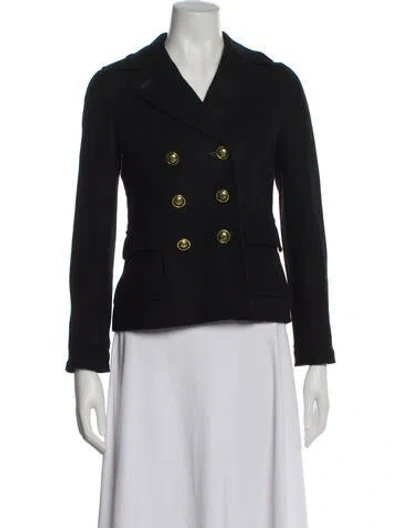 Pre-owned Tory Burch Wool Blazer In Black