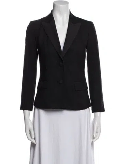 Pre-owned Tory Burch Wool Blazer In Black