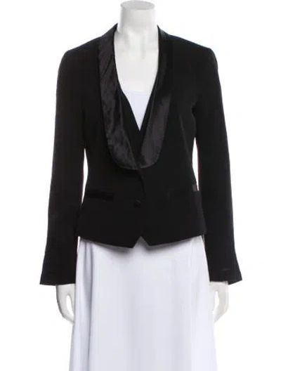 Pre-owned Tory Burch Wool Blazer In Black