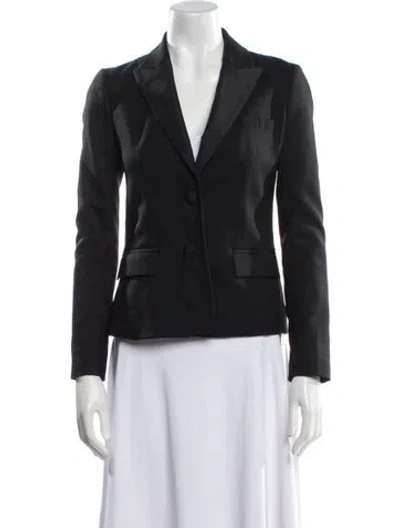 Pre-owned Tory Burch Wool Blazer In Black
