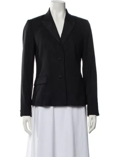 Pre-owned Tory Burch Wool Blazer In Black