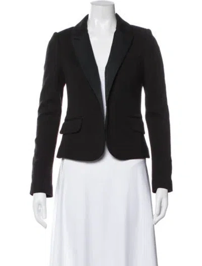 Pre-owned Tory Burch Wool Blazer In Black