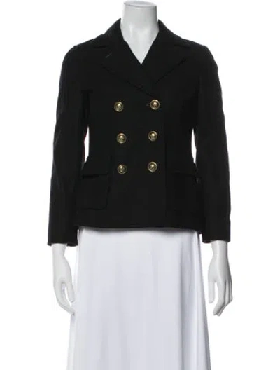 Pre-owned Tory Burch Wool Blazer In Black