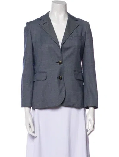 Pre-owned Tory Burch Wool Blazer In Blue