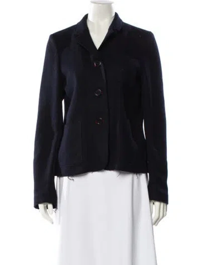 Pre-owned Tory Burch Wool Blazer In Blue