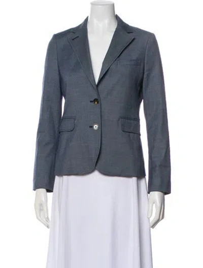 Pre-owned Tory Burch Wool Blazer In Blue