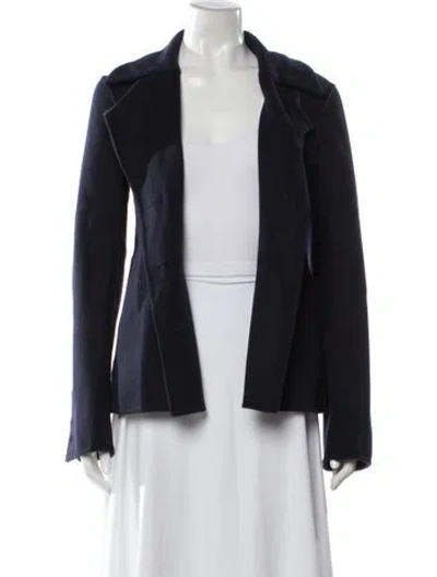 Pre-owned Tory Burch Wool Blazer In Blue