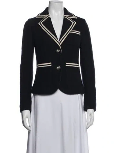 Pre-owned Tory Burch Wool Blazer In Blue