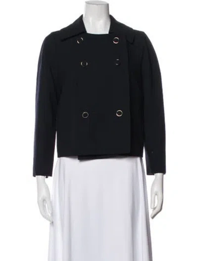 Pre-owned Tory Burch Wool Blazer In Blue