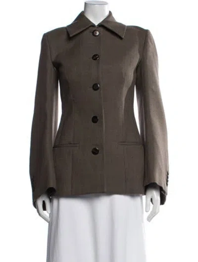 Pre-owned Tory Burch Wool Blazer In Brown