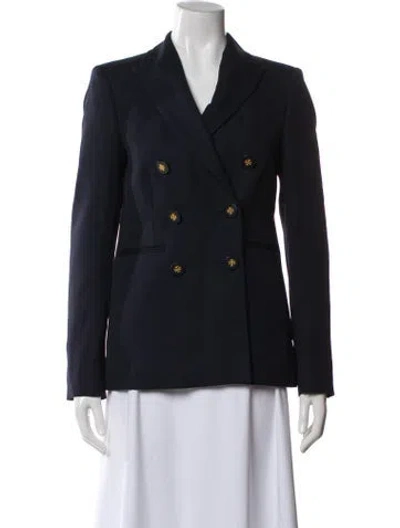 Pre-owned Tory Burch Wool Blazer W/ Tags In Blue