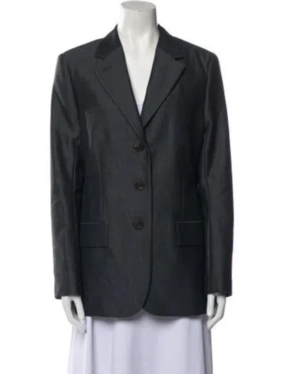 Pre-owned Tory Burch Wool Blazer W/ Tags In Gray