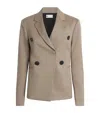 Tory Burch Wool-blend Blazer In Gray
