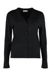 Tory Burch Fitted V-neck Cardigan With Decorative Buttons