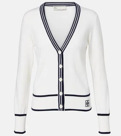 Tory Burch Wool-blend Cardigan In White