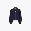 Tory Burch Wool Bomber Jacket In Blue