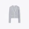 Tory Burch Wool Cardigan In Gray