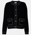 Tory Burch Wool Cardigan In Black